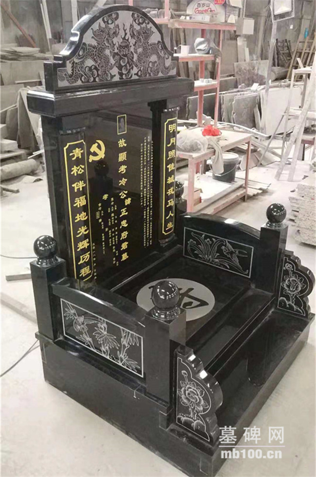 河北黑墓碑样式，公墓墓碑加工